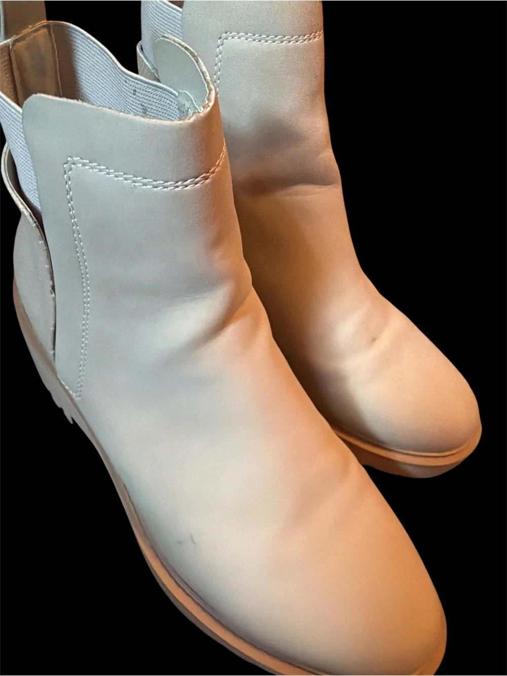 a.n.a Cream Lug Ankle Boots